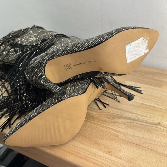 INC International Concepts Ishani Fringe Boots- Black MC- Size 6.5 M (Medium) - Picture 8 of 8